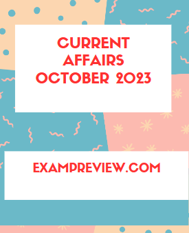 Current Affairs October 2023